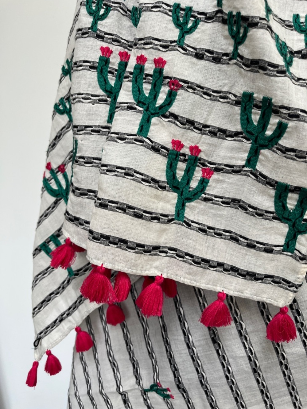 Anthropologie, large cactus scarf, wrap by Seen/worn/kept. - Picture 9 of 12